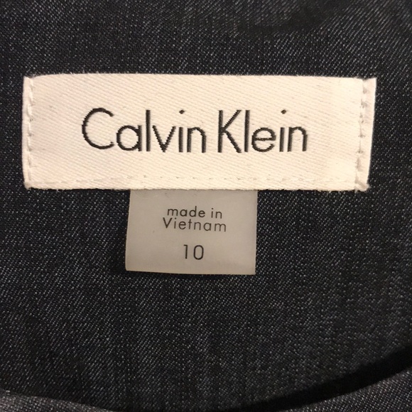 ⬇️CALVIN KLEIN SLEEVELESS BLUE JEAN LOOK DRESS - Picture 3 of 3